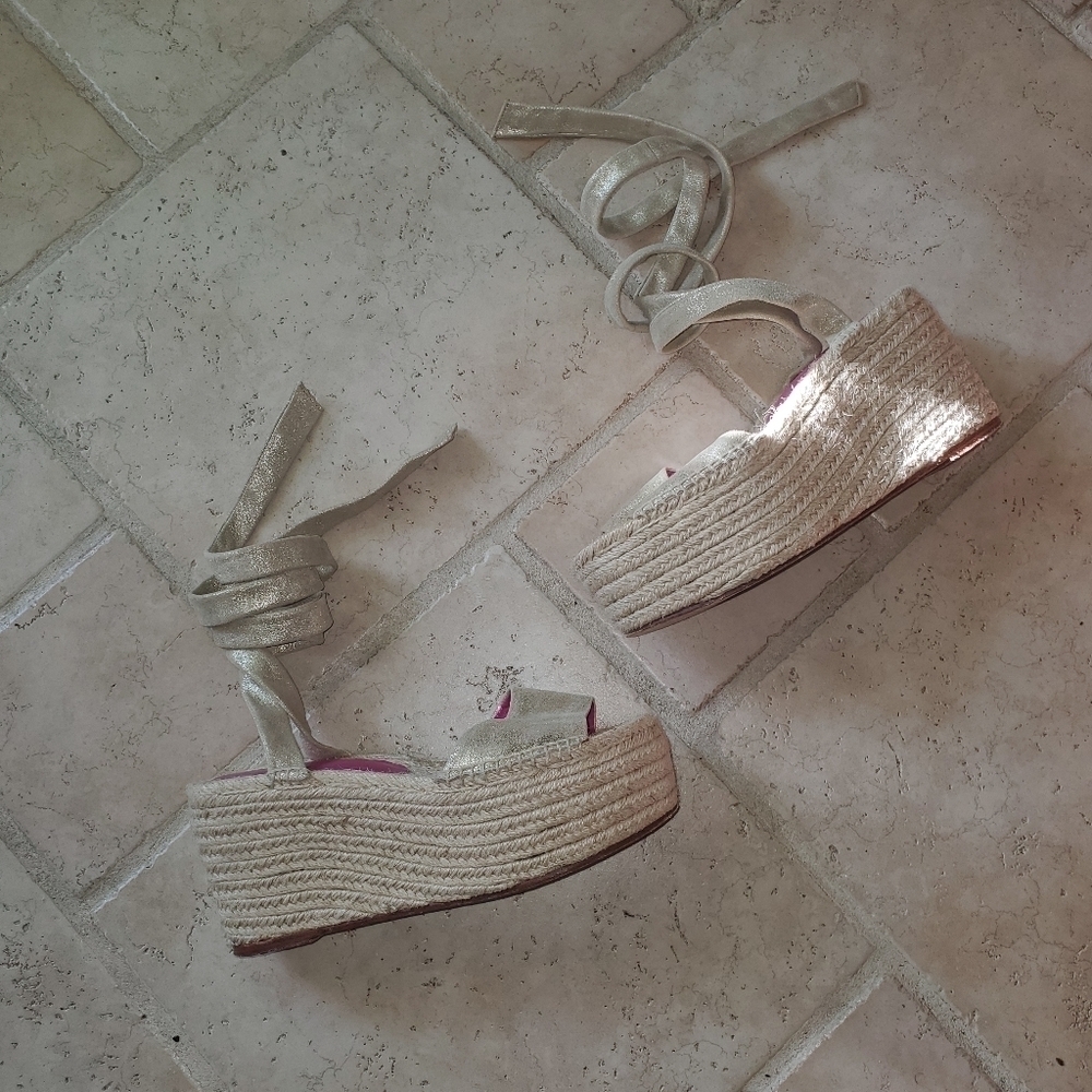 Trina Turk espadrill wedge sandals